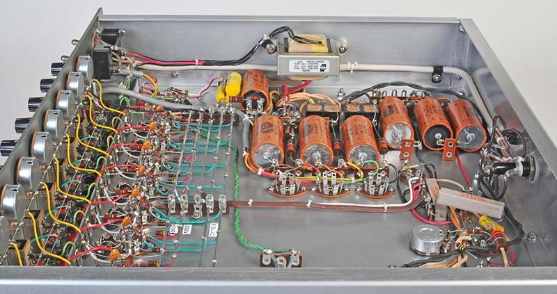 Figure 2 — EC-1 chassis after complete rewiring — new bus bars, binding posts, and components installed