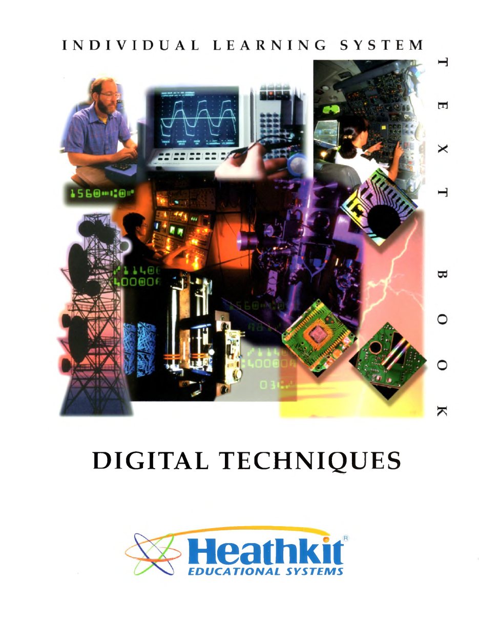 Figure 7 — The cover of the EE-3201A Digital Techniques text in its final form, "Individual Learning System — Textbook", with the Heathkit Educational Systems logo of the 1990s.