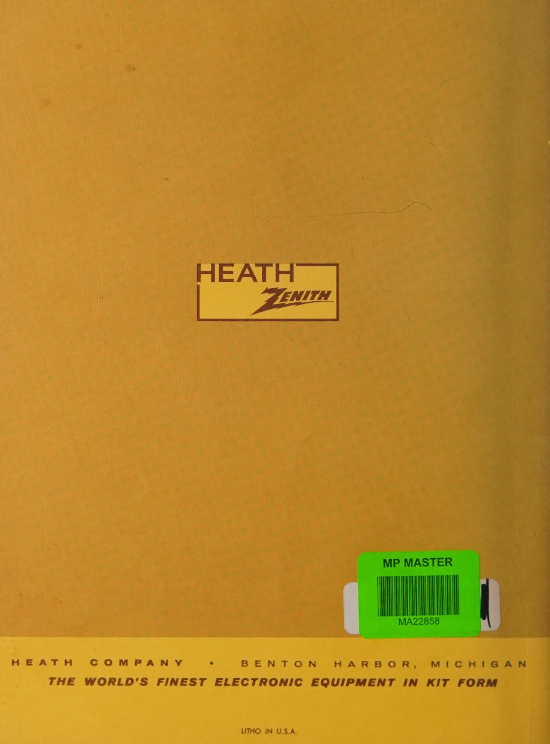 Figure 5 — Back cover of the ET-3200B manual, now "Heath Zenith", after Zenith's purchase of Heath in 1979.