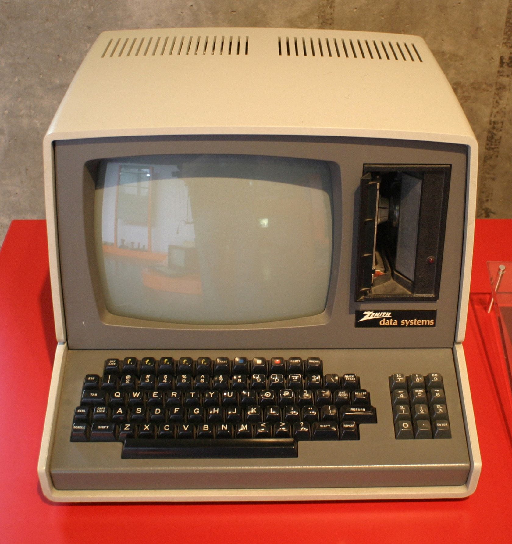 Figure 17 — A Zenith Z-89, the factory-assembled H89, badged "Zenith data systems". Under Zenith ownership the assembled machines carried the Zenith name and the kits kept the Heathkit name.