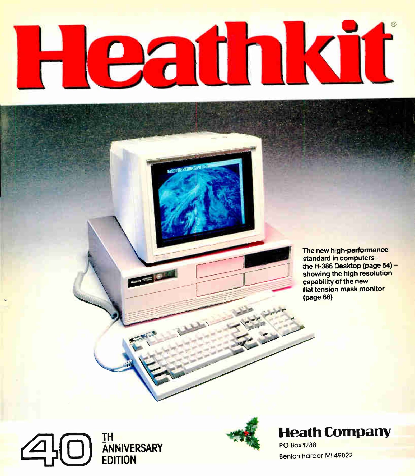 Figure 1 — The Christmas 1987 "40th Anniversary Edition" catalogue. The cover product is not a kit radio or amplifier but the H-386 desktop computer, a Zenith design sold in kit form.