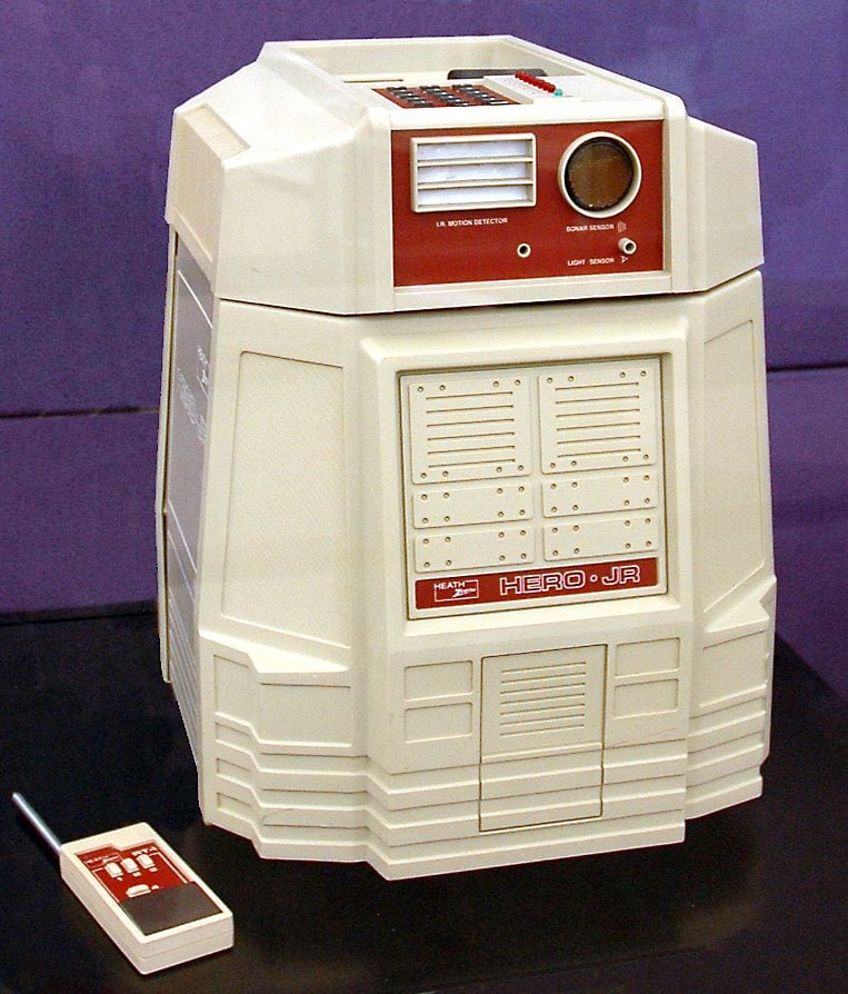 Figure 15 — HERO Jr. (RT-1), the smaller home robot of 1984, was one of the last new product families Heath designed during the Zenith years. It has its own dive in the Robots category.