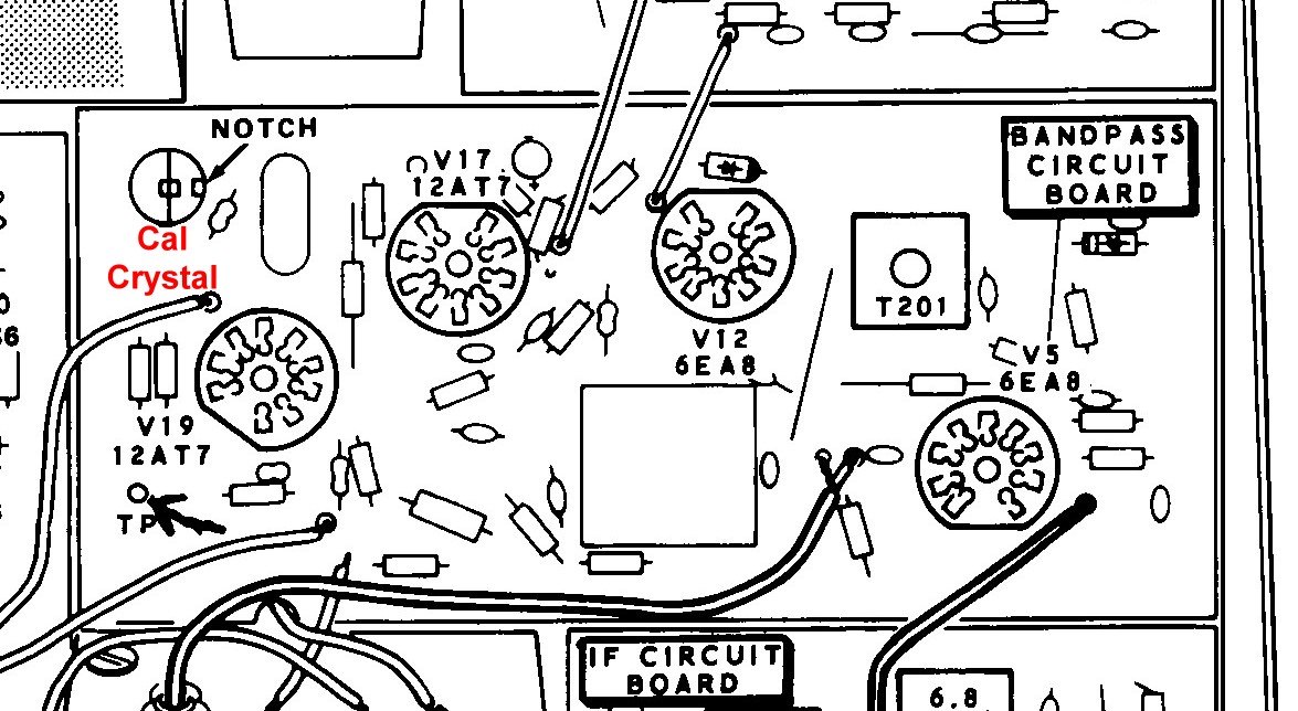 Figure 11 — The crystal calibrator's trimmer capacitor, set by zero-beating a harmonic against WWV.